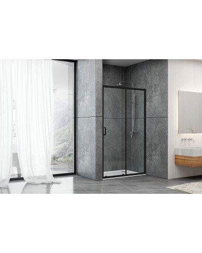 Душевая дверь Abber AG30170B 170x190 профиль Черный стекло прозрачное