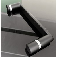 Душевая дверь Abber AG30170B 170x190 профиль Черный стекло прозрачное