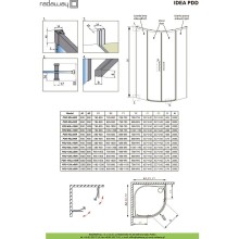 Душевая дверь Radaway Idea PDD 90 387139-01-01 стекло прозрачное
