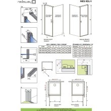 Душевая дверь Radaway Nes KDJ I 90 L 10022090-01-01L профиль Хром стекло прозрачное