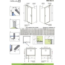 Душевая дверь Radaway Nes KDJ II 100 L 10032100-01-01L профиль Хром стекло прозрачное