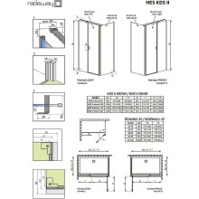 Душевая дверь Radaway Nes KDS II 120 L 10033120-01-01L профиль Хром стекло прозрачное