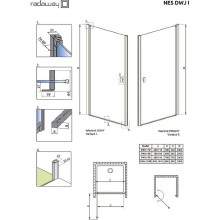Душевая дверь Radaway Nes DWJ I 70 L 10026070-01-01L профиль Хром стекло прозрачное