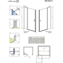 Душевая дверь Radaway Nes DWJ II 110 R 10036110-01-01R профиль Хром стекло прозрачное
