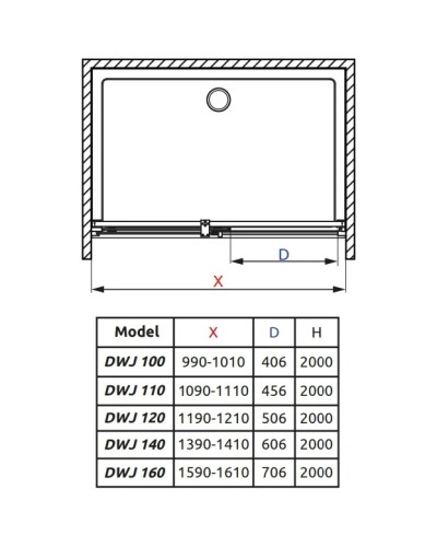 Душевая дверь Radaway Espera DWJ 120 L зеркальное