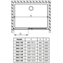 Душевая дверь Radaway Idea DWJ 110 R прозрачное