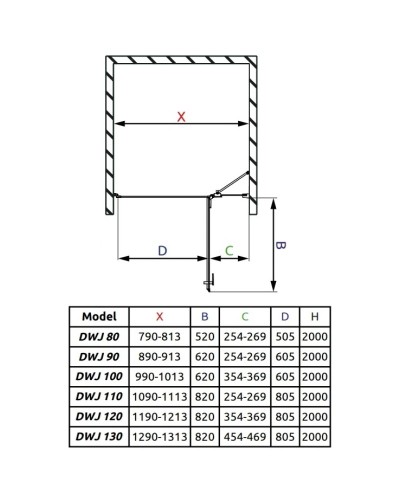 Душевая дверь Radaway Fuenta New DWJ 120 R прозрачное