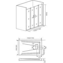 Душевая дверь Good Door Infinity WTW-TD-180-C-CH 180 профиль Хром стекло прозрачное