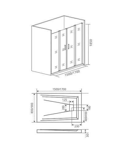 Душевая дверь Good Door Infinity WTW-TD-180-C-CH 180 профиль Хром стекло прозрачное