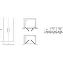 Душевая дверь 80 см Jacob Delafon Contra E22B80-GA