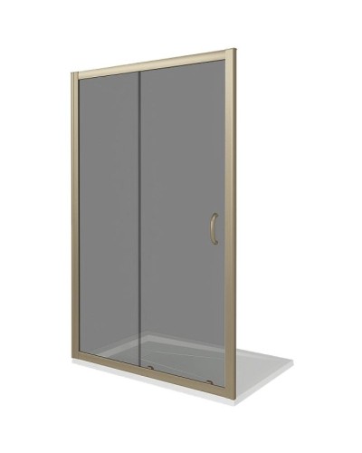 Душевая дверь Good Door Jazze 120 WTW-120-C-G профиль Золото стекло прозрачное