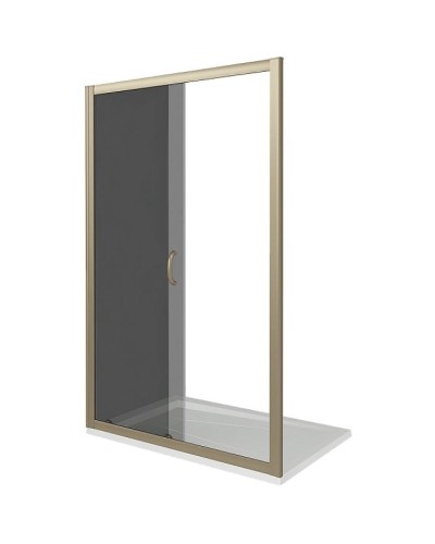 Душевая дверь Good Door Jazze 120 WTW-120-C-G профиль Золото стекло прозрачное