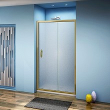 Душевая дверь Good Door Jazze 120 WTW-120-C-G профиль Золото стекло прозрачное