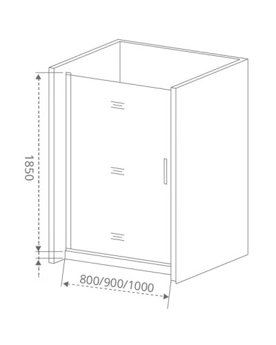 Душевая дверь 90 см Good Door Pandora DR90-C-CH прозрачное