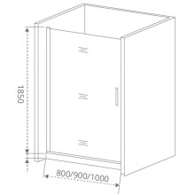 Душевая дверь 100 см Good Door Pandora DR100-C-CH прозрачное