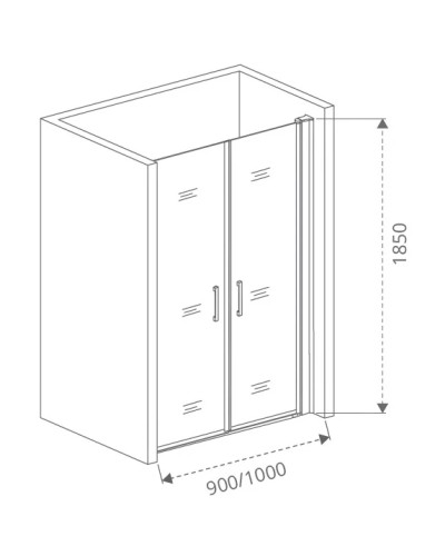 Душевая дверь 90 см Good Door Pandora SD 90-C-CH прозрачное