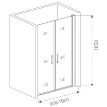 Душевая дверь 100 см Good Door Pandora SD 100-C-CH прозрачное