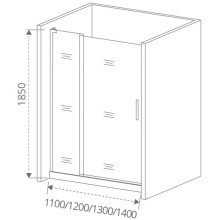 Душевая дверь 110 см Good Door Pandora WTW110-C-CH прозрачное