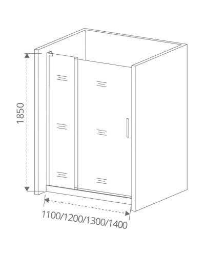 Душевая дверь 140 см Good Door Pandora WTW140-C-CH прозрачное