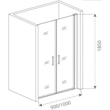 Душевая дверь 100 см Good Door Pandora SD-100-T-CH прозрачный с рисунком