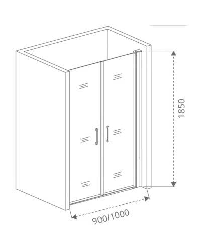 Душевая дверь 100 см Good Door Pandora SD-100-T-CH прозрачный с рисунком