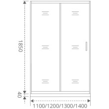 Душевая дверь 140 см Good Door Latte WTW-140-G-WE grape