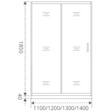 Душевая дверь 140 см Good Door Infinity WTW-140-G-CH grape