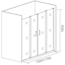 Душевая дверь 170 см Good Door Infinity WTW-TD-170-G-CH grape