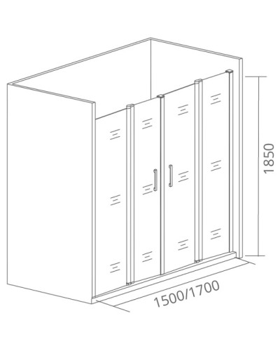 Душевая дверь 170 см Good Door Infinity WTW-TD-170-G-CH grape