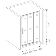 Душевая дверь 130 см Good Door Orion WTW-130-G-CH grape