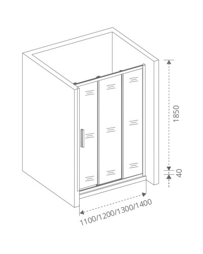 Душевая дверь 130 см Good Door Orion WTW-130-G-CH grape