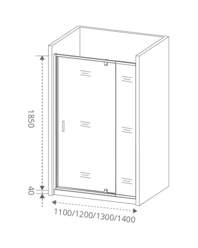 Душевая дверь 120 см Good Door Orion WTW-PD-120-G-CH grape