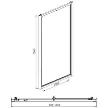 Душевая дверь Aquanet Alfa NAA6422 90 252214 профиль Хром стекло прозрачное