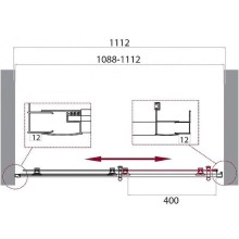 Душевая дверь BelBagno Uno 110 UNO-195-BF-1-110-C-Cr профиль Хром стекло прозрачное