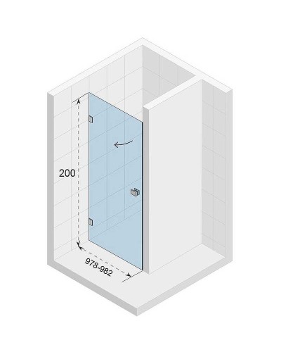Душевая дверь Riho SZ Scandic NXT X101 98 L G001007120 (GX00032C1) профиль Хром стекло прозрачное