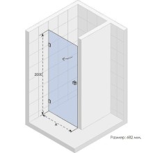 Душевая дверь Riho SZ Scandic NXT X101 68 L G001001120 (GX06082C1) профиль Хром стекло прозрачное