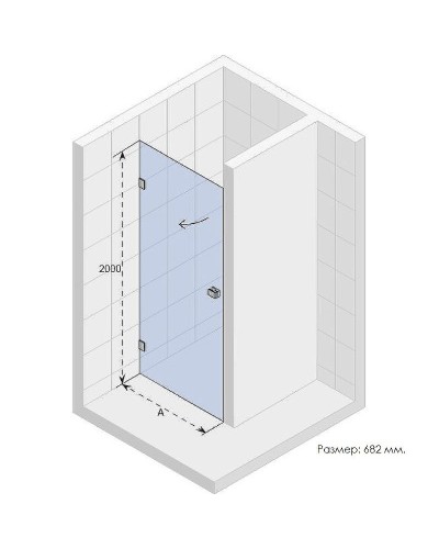 Душевая дверь Riho SZ Scandic NXT X101 68 P G001002120 (GX06082C2) профиль Хром стекло прозрачное