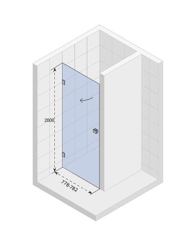 Душевая дверь Riho SZ Scandic NXT X101 80 L G001003120 (GX08002C1) профиль Хром стекло прозрачное