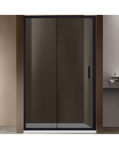 Душевая дверь Vincea Garda 120 VDS-1G120CGB профиль Черный стекло тонированное
