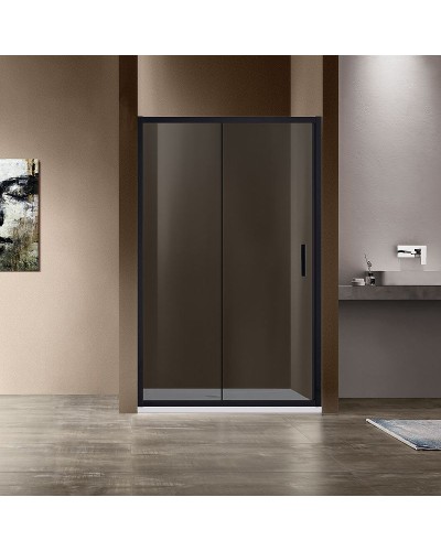 Душевая дверь Vincea Garda 120 VDS-1G120CGB профиль Черный стекло тонированное