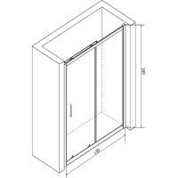 Душевая дверь RGW Classic CL-14B 130 32091413-14 профиль Черный стекло прозрачное