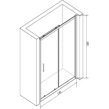Душевая дверь RGW Classic CL-14B 130 32091413-14 профиль Черный стекло прозрачное