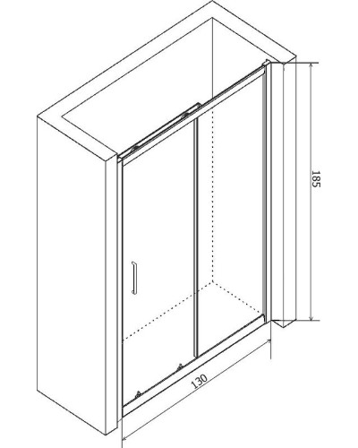 Душевая дверь RGW Classic CL-14B 130 32091413-14 профиль Черный стекло прозрачное