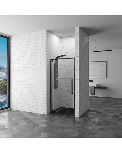 Душевая дверь RGW Stilvoll SV-02B 80 06320208-14 профиль Черный стекло прозрачное