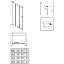Душевая дверь RGW Passage PA-13 140 06081314-11 профиль Хром стекло прозрачное