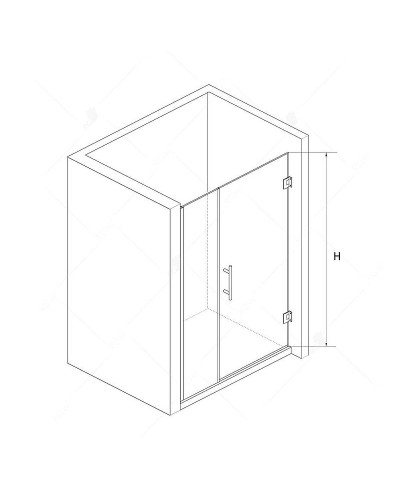 Душевая дверь RGW Hotel HO-012B 120 350601212-14 профиль Черный стекло прозрачное