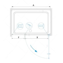 Душевая дверь RGW Hotel HO-012B 120 350601212-14 профиль Черный стекло прозрачное