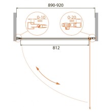 Душевая дверь в проем CEZARES RELAX-B-1-90-C-Bi