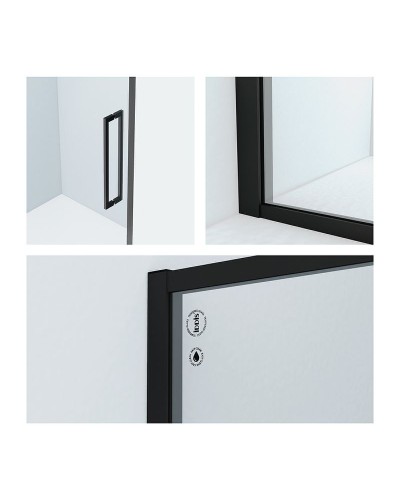 Душевая дверь Iddis Slide 121 SLI6BS2i69 профиль Черный стекло прозрачное