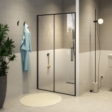 Душевая дверь Iddis Slide 112 SLI6BS1i69 профиль Черный стекло прозрачное